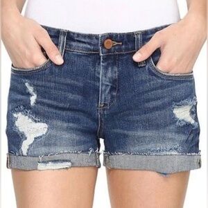 BlankNYC NWT The Fulton Roll Up Denim Distressed Shorts Size 30